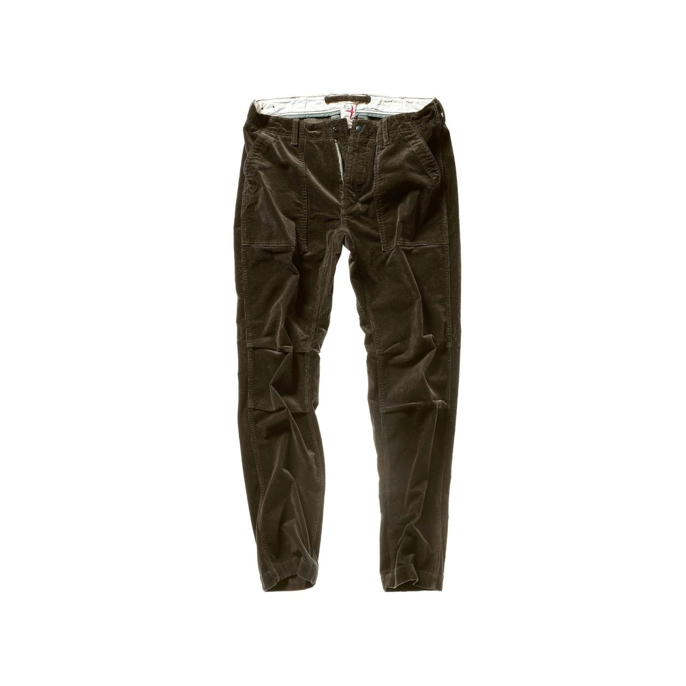 Relwen Pants Mens 36 Corduroy Supply Pant Olive Brown Stretch Utility Trousers